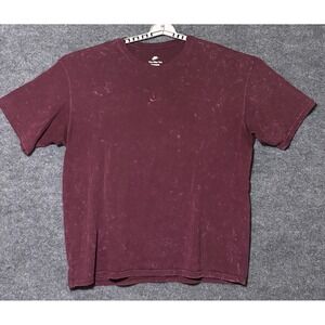 Nike Tee Mens XL Tall Loose Fit T-Shirt Marbled Burgundy Embroidered Logo